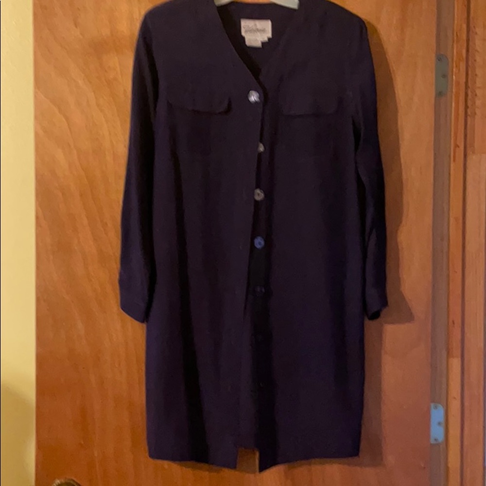 Victoria Soie petite 100% silk vintage shirt dress (mlb)
